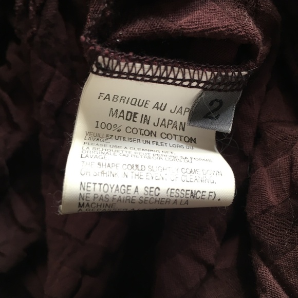 YOHJI YAMAMOTO Burgundy Brown Cotton Knit Quirky Sweater 2 M - Picture 6 of 8